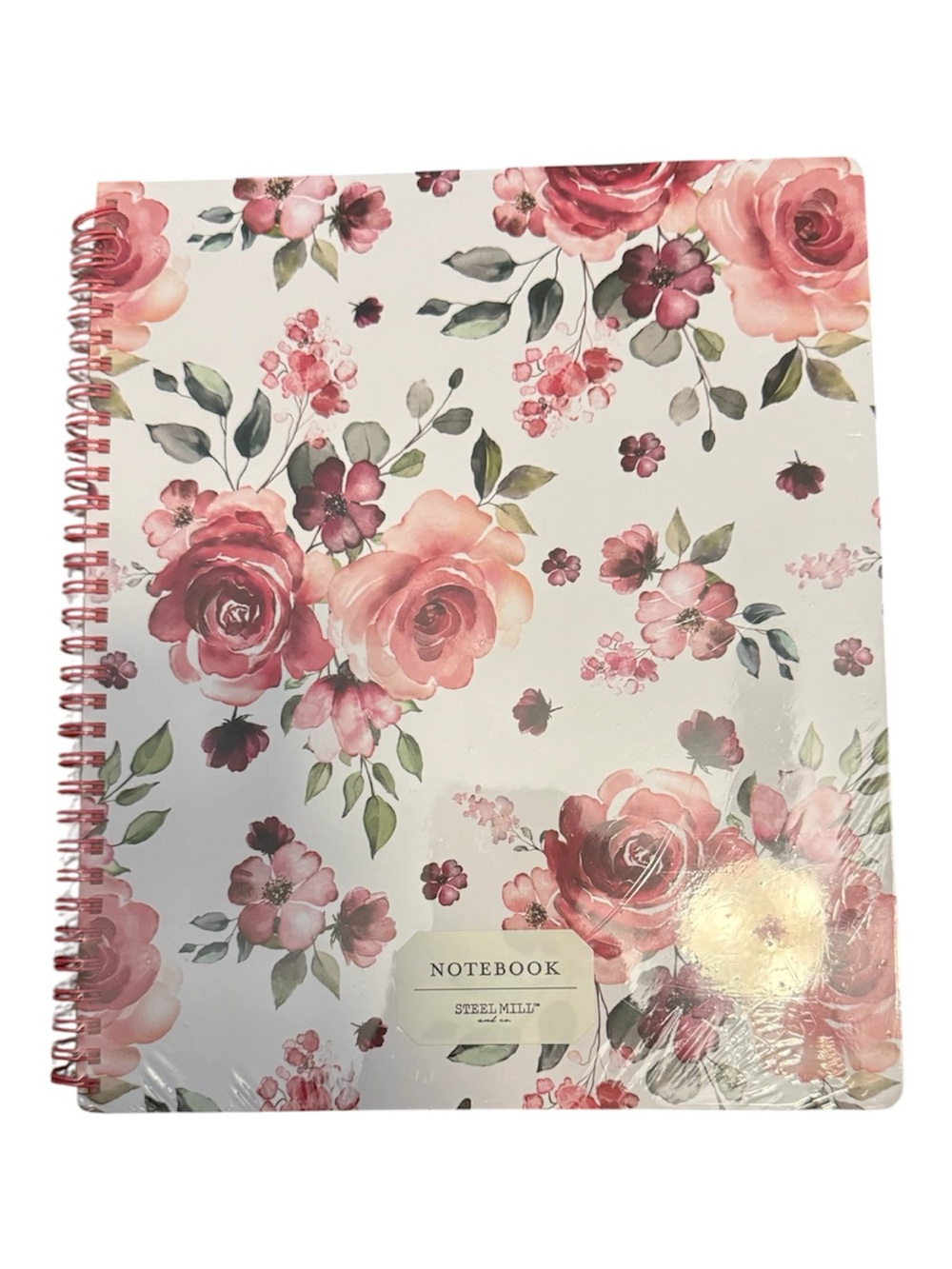 Floral Spiral Notebook in Pink Roses
